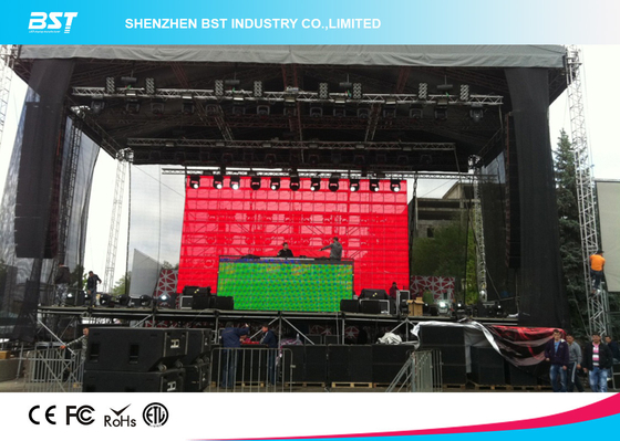 Winddicht buiten Huur Transparent LED Scherm Pixel Pitch 10mm Led Display