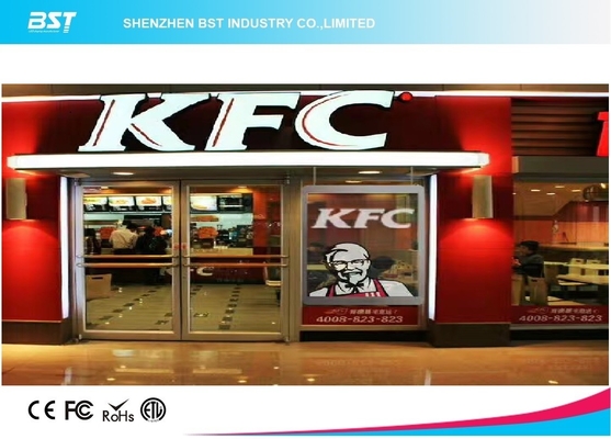 P5mm Transparante LED-scherm Display, Flexibel glas reclame led-scherm diffrerent vorm