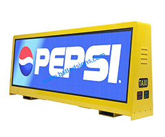 Waterdicht dak van kleine auto's en taxi's Advertentie LED-scherm 960 mm x 320 mm Taxi Top LED-scherm