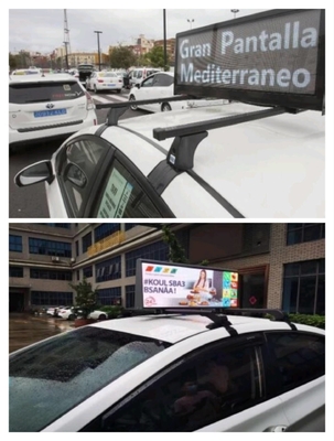 Full Color P2.5 Taxi Top LED Display Buiten Hoog Helderheid 3000nits LED Scherm In De Dag En Nacht
