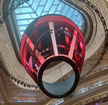 Op maat gemaakte P4 gebogen LED-videowand Indoor Eye-catching reclame-LED-schermen