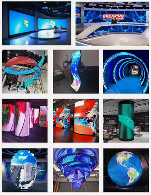 Op maat gemaakte P4 gebogen LED-videowand Indoor Eye-catching reclame-LED-schermen