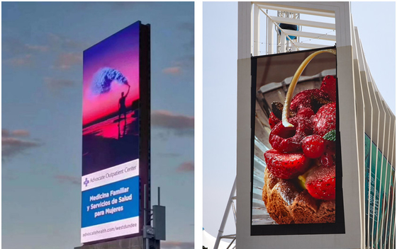 Full Color Outdoor Advertising LED Display Ultra Thin Lightweight Makkelijk te installeren voor dynamische reclame