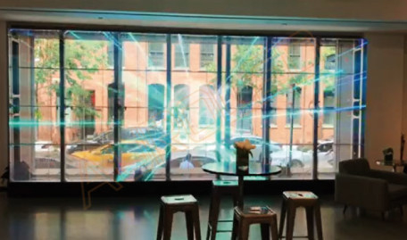 Transparante LED-scherm voor vaste installaties binnen