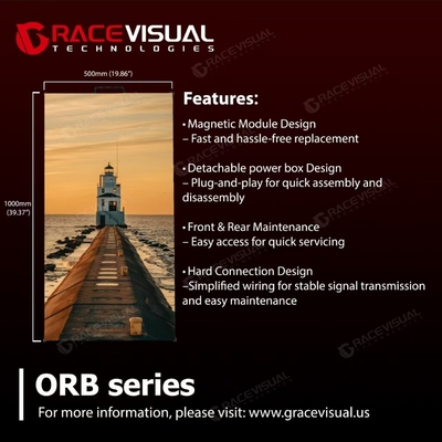 ORB-serie LED-videopaneel ontworpen voor buitenverhuur en stage-toepassingen Pitch 2.6MM-4.8MM