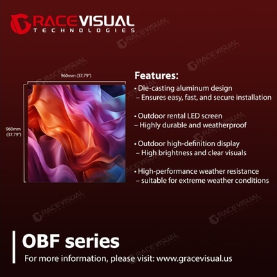 OBF-serie HD-advertentie-LED-scherm Slim en stijlvol gegoten ontwerp, ondersteunt volledig frontservice