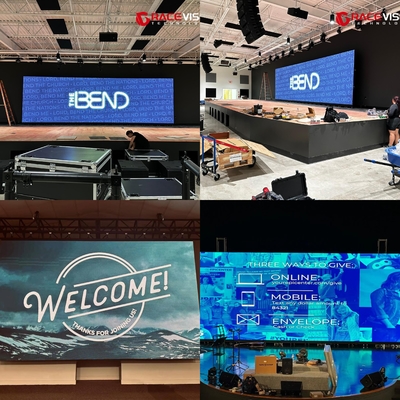 Professionele 2,97 mm Indoor Rental Display - IRA Series 600 nits Helderheid 7680 Hz 500×1000 mm Kasten