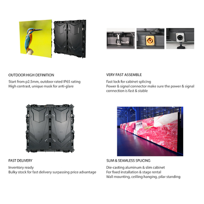 OBR-serie Reclame-LED-scherm Gietgegooid aluminiumpaneel 3820hz 5000nits Helderheid voor buitenborden en billboards
