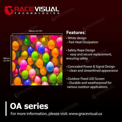 OA-serie Full-color outdoor digitale signage ontworpen voor naadloze prestaties en state-of-the-art LED-displaytechnologie