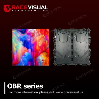 OBR-serie Buiten LED-scherm. HD Anti-Glare-scherm. 2mm × 10mm pixel pitch. Snel vergrendelingssysteem. Weerbestendige aluminium kast.