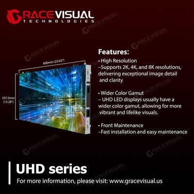 LED-scherm van de UHD-serie met een vernieuwingssnelheid van 7680Hz, fijne pixelhoogte, ondersteunt 2K/4K/8K-resoluties voor high-end toepassingen