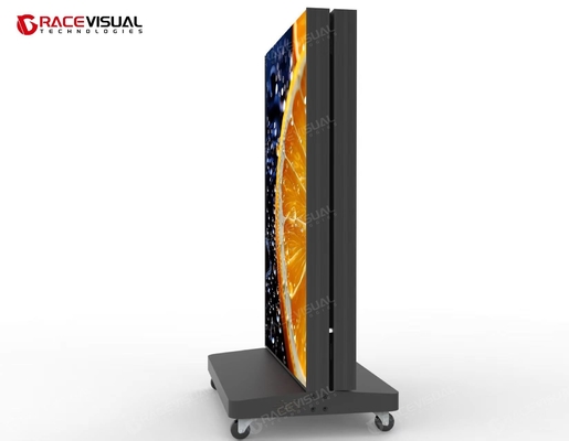 Kleine grootte binnenvloer-opstaande opvouwbare LED-display poster scherm, gemakkelijke opslag, gemakkelijk vervoer