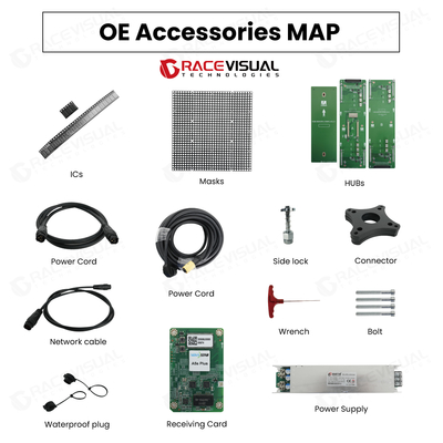 OE-serie 5000nits Outdoor LED Display IP65 Rated 23.5kg Panels