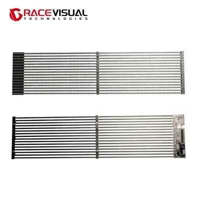 GRACEVISUAL TS-F: Ultra-dun transparante slimme scherm met een hoge helderheid (600~5500nits) en hoge transparantie, helder bij elk licht.