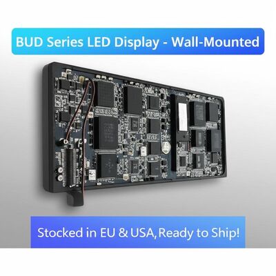BUD-serie wandmontage-LED-scherm met 7680Hz verversingsfrequentie en gegoten aluminiumconstructie