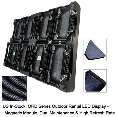 US In-Stock ORD Series Outdoor Rental LED Display met magnetische module, dubbel onderhoud en 7680Hz vernieuwingssnelheid